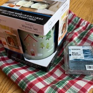 Mainstays Ceramic Tealight Warmer Set with Festive Design NEW